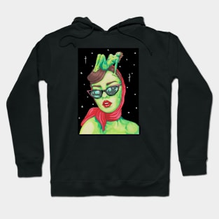 Retro Sci Fi Pin Up Hoodie